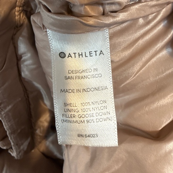 Athleta Women's Tan Down Vest, Small - Picture 5 of 6
